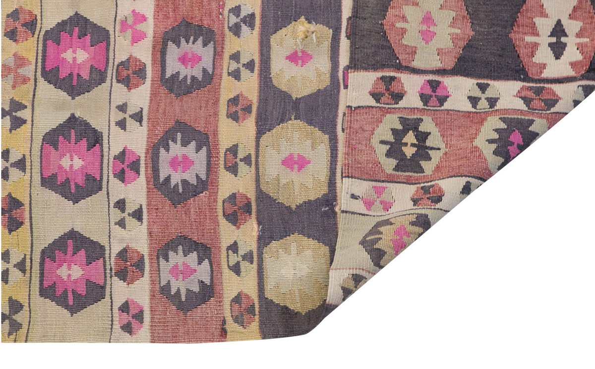 Vintage Turkish Kilim, 3 x 10.5 ft, 93 x 320 cm