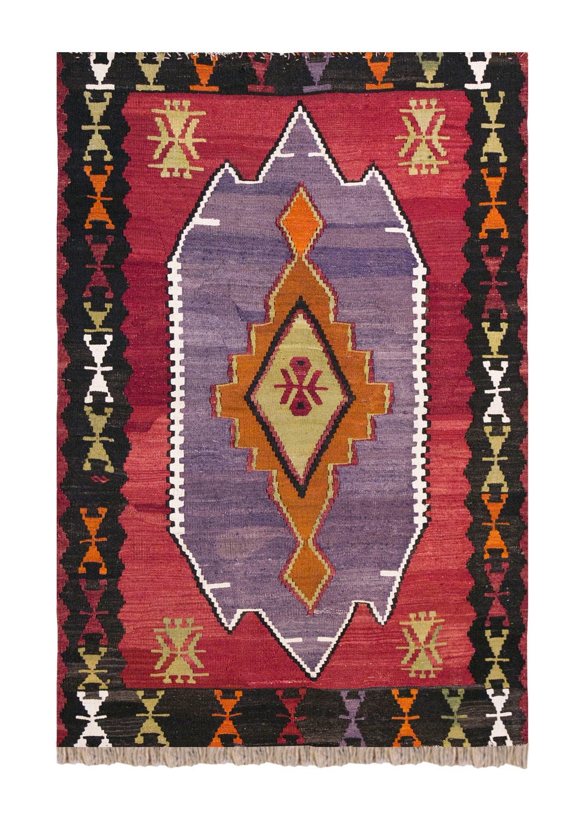 Vintage Turkish Kilim, 3 x 4 ft Rug, 92 x 122 cm