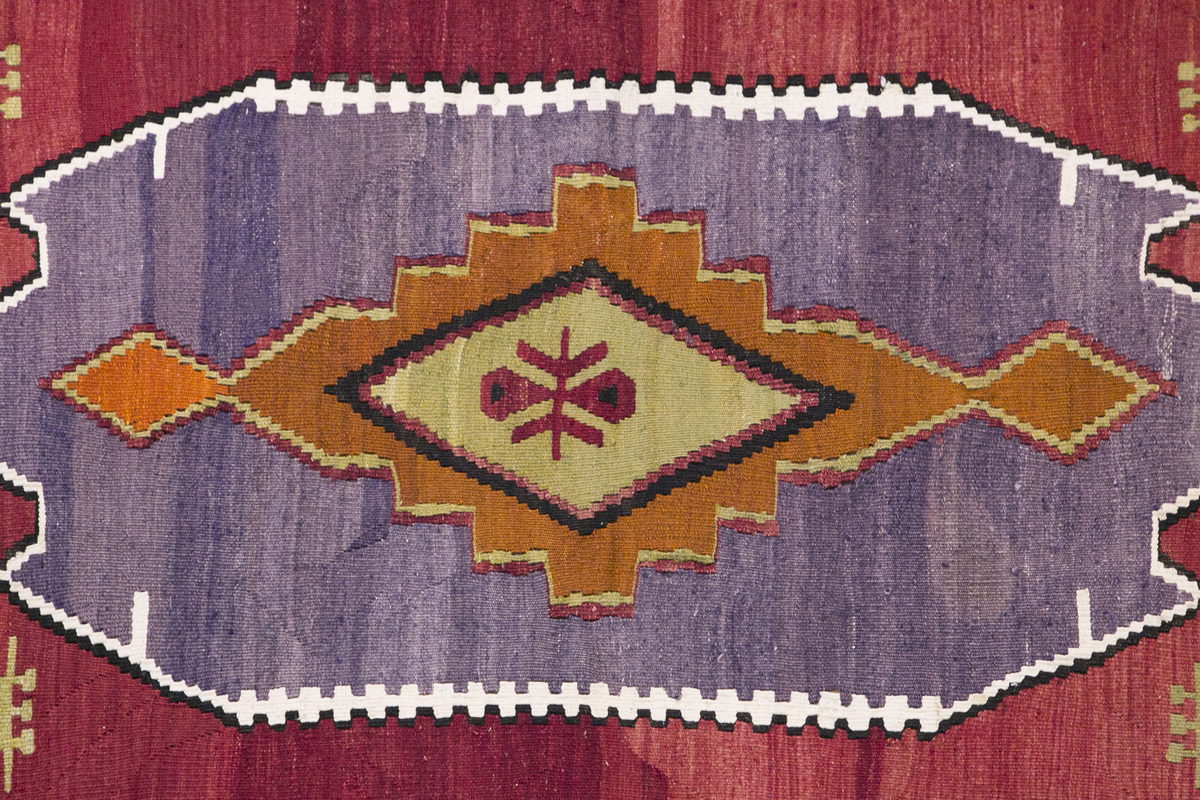 Vintage Turkish Kilim, 3 x 4 ft Rug, 92 x 122 cm
