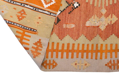 Vintage Turkish Kilim, 4.2 x 6.2 ft Rug, 128 x 189 cm