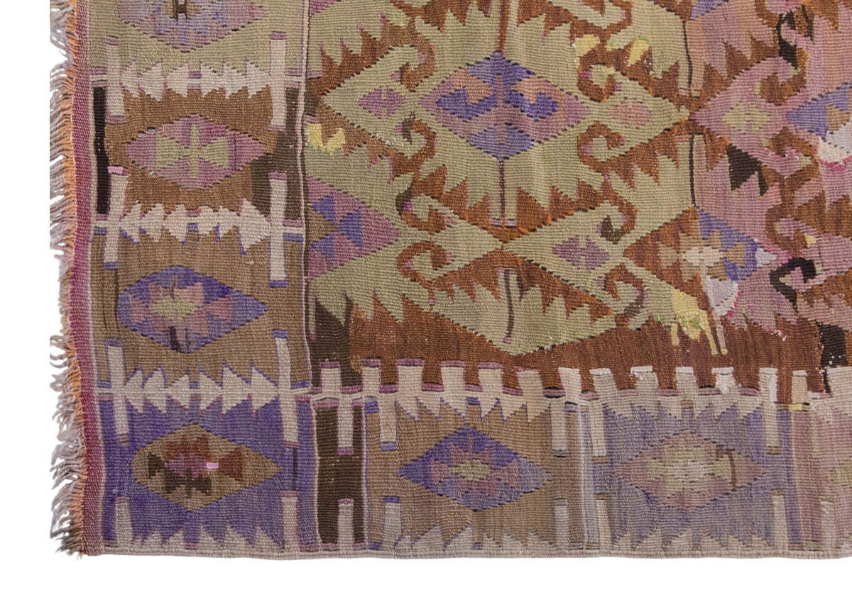 Vintage Turkish Kilim, 5.1 x 3 ft Rug, 157 x 93 cm