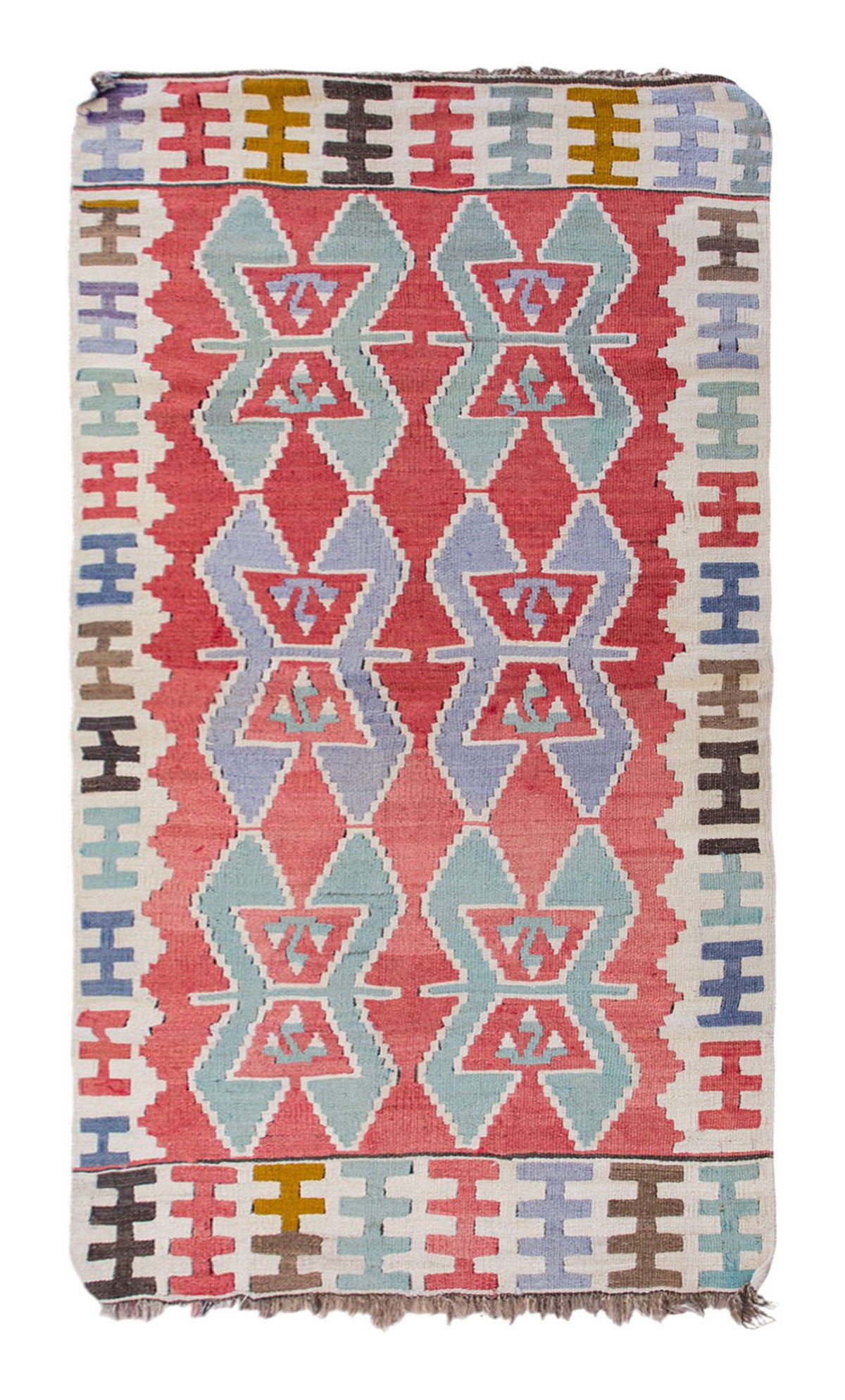 Vintage Turkish Kilim, 5.7 x 3.1 ft Rug, 172 x 95 cm