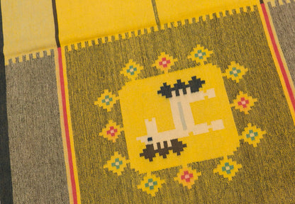 Vintage Turkish Kilim, 60 Years Old, 154 x 225 cm / 5'1 x 7'5 feet