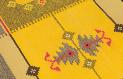Vintage Turkish Kilim, 60 Years Old, 154 x 225 cm / 5'1 x 7'5 feet