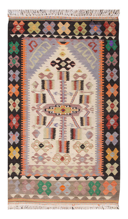 Vintage Turkish Kilim, 74 x 123 cm, 2.5 x 4 ft