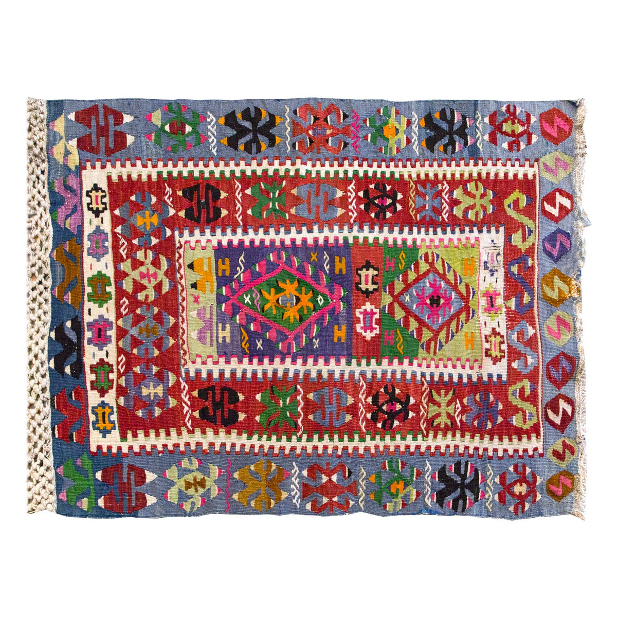 Vintage Turkish Kilim, 85 x 112 cm, 2.9 x 3.8 ft