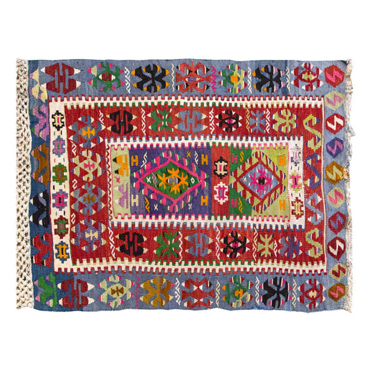 Vintage Turkish Kilim, 85 x 112 cm, 2.9 x 3.8 ft