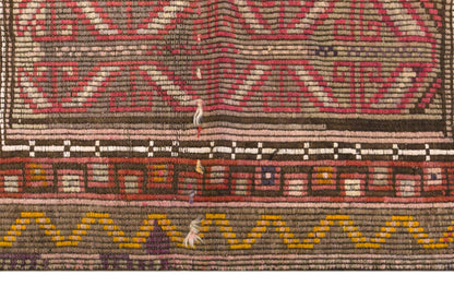Vintage Turkish Kilim Rug, 2.6 x 4.0 ft, 79 x 123 cm, Handwoven Wool Kilim
