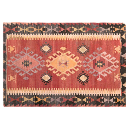 Vintage Turkish Kilim Rug, 2.8 x 4.5 ft, 84 x 137 cm, Handwoven Wool Kilim