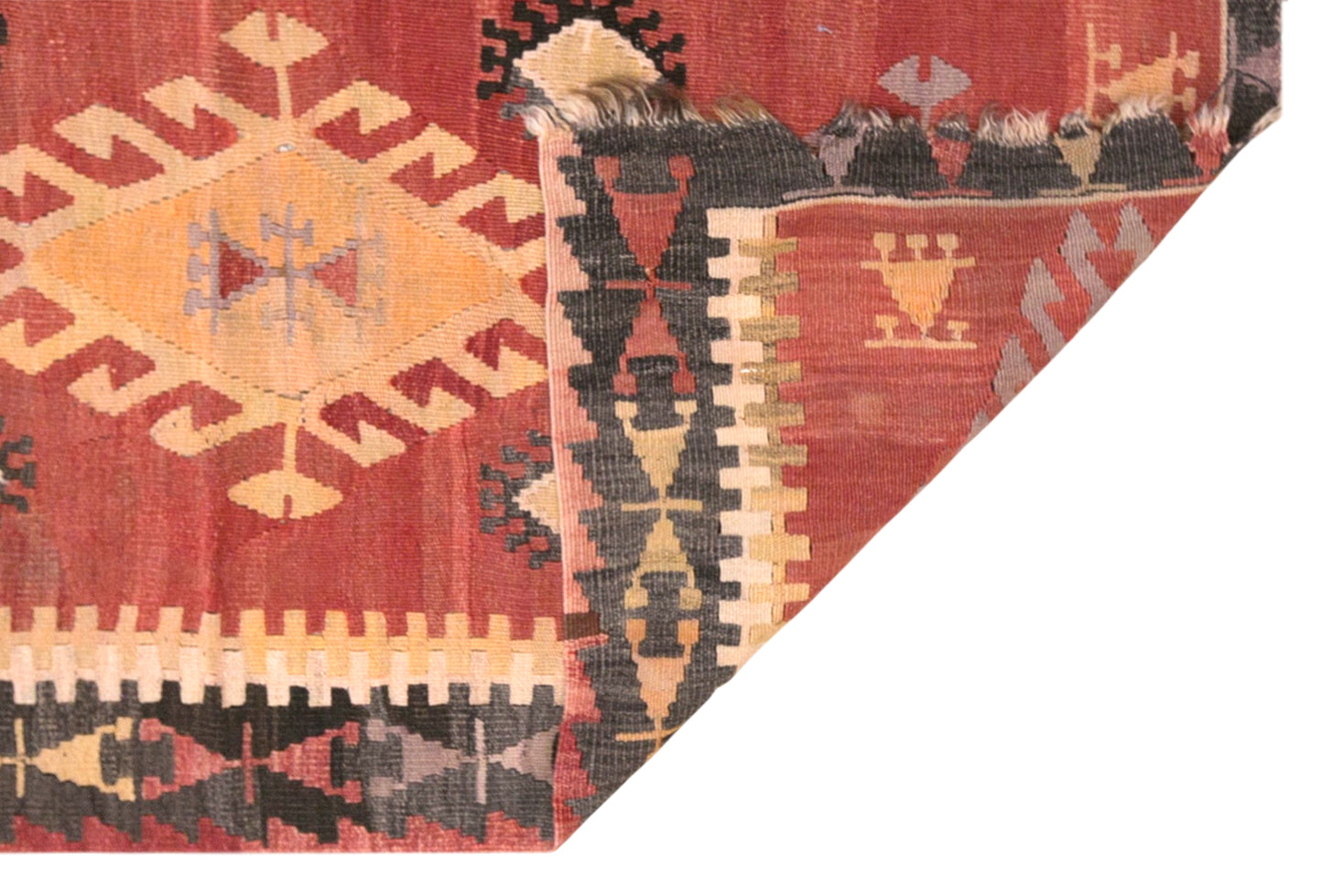 Vintage Turkish Kilim Rug, 2.8 x 4.5 ft, 84 x 137 cm, Handwoven Wool Kilim