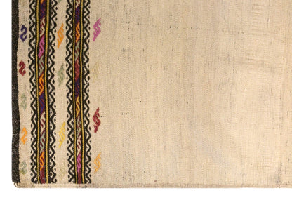 Vintage Turkish Kilim Rug, 2.8 x 6.4 ft, 85 x 195 cm, Handwoven Wool Kilim