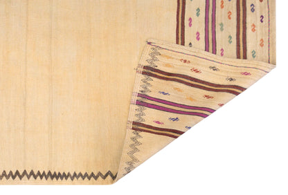 Vintage Turkish Kilim Rug, 2.8 x 6.4 ft, 85 x 195 cm, Handwoven Wool Kilim