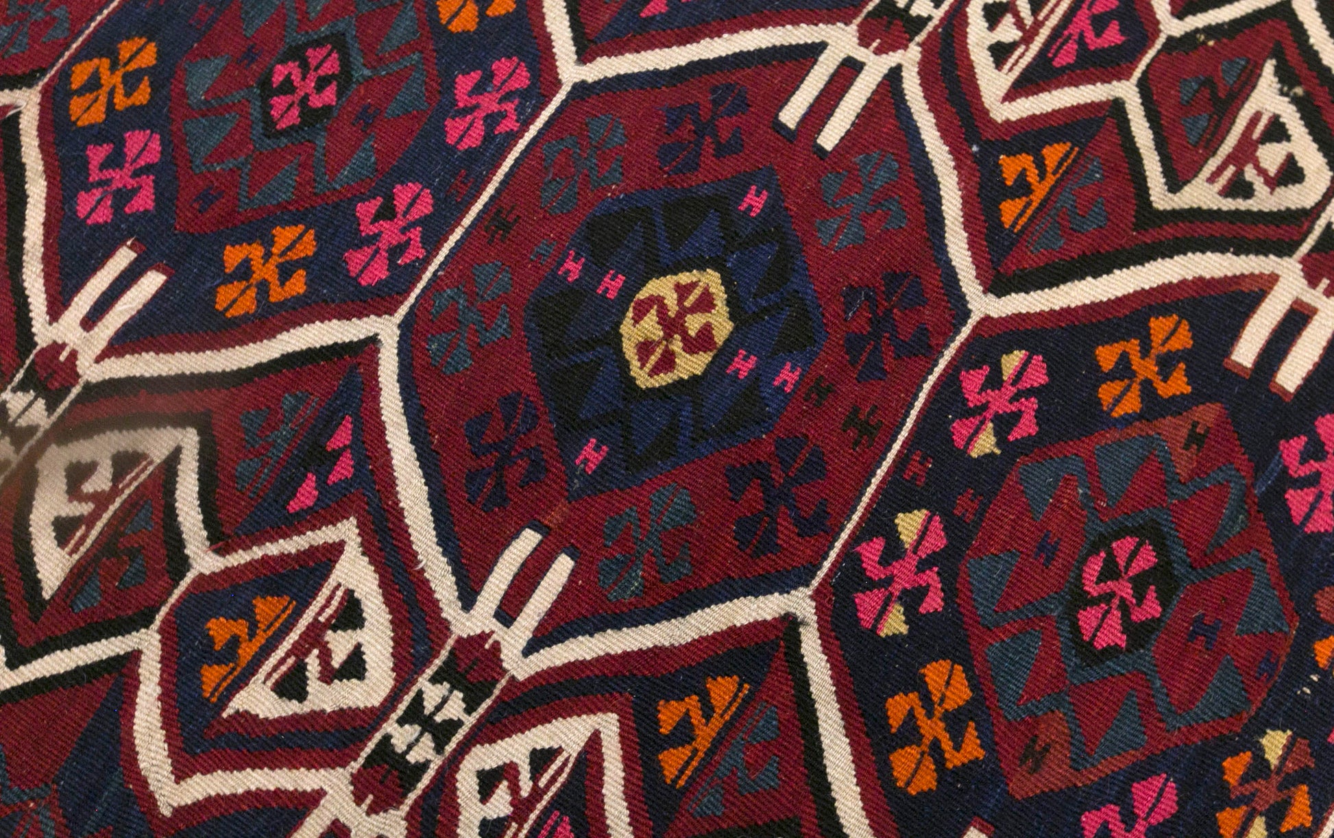 Vintage Turkish Kilim Rug, 2.9 x 7.7 ft, 87 x 235 cm, Handwoven Wool Kilim