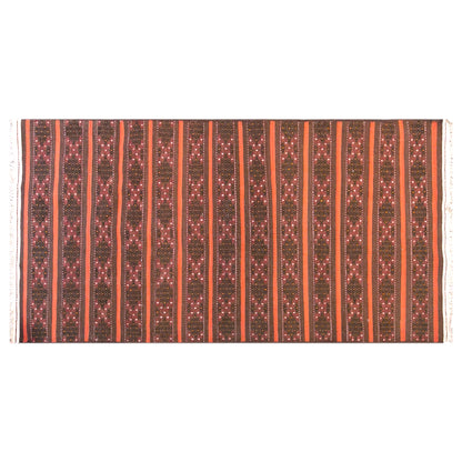 Vintage Turkish Kilim Rug, 3.0 x 7.2 ft, 90 x 220 cm, Handwoven Wool Kilim