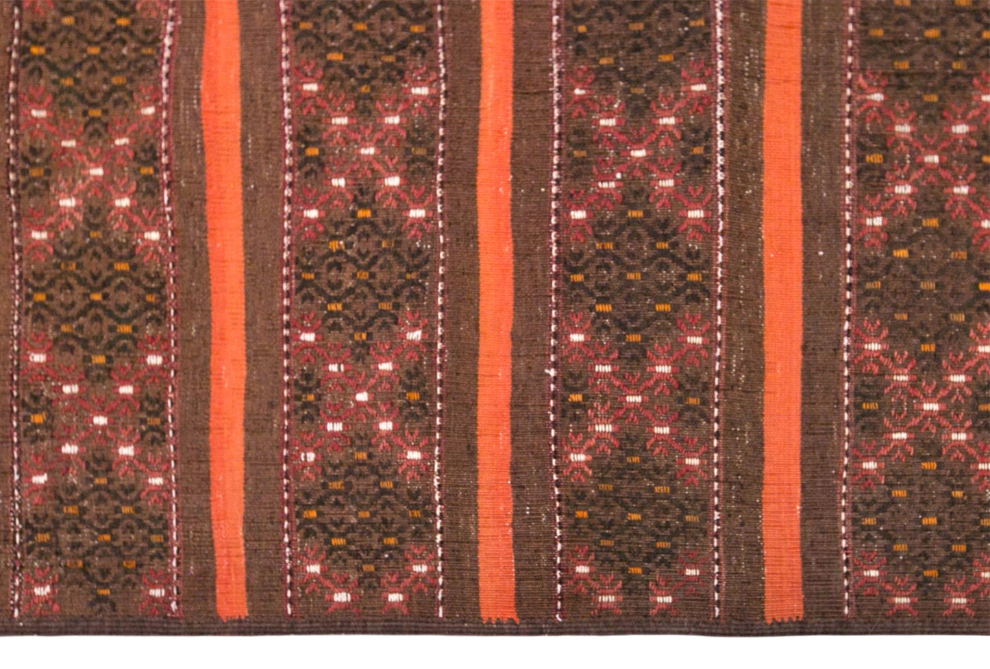 Vintage Turkish Kilim Rug, 3.0 x 7.2 ft, 90 x 220 cm, Handwoven Wool Kilim