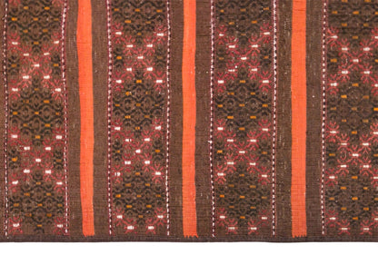 Vintage Turkish Kilim Rug, 3.0 x 7.2 ft, 90 x 220 cm, Handwoven Wool Kilim