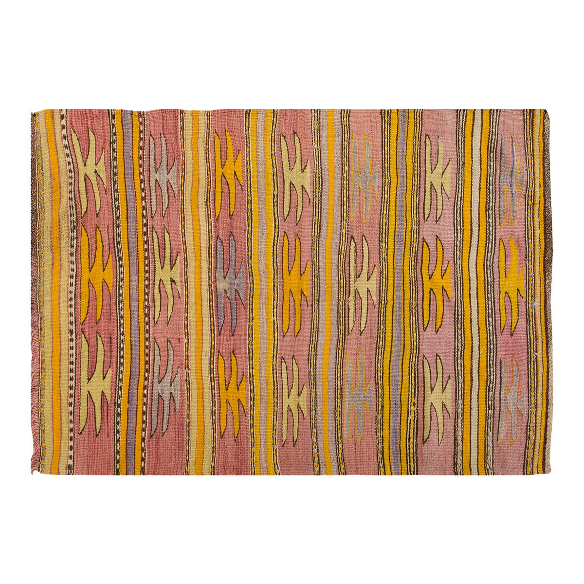 Vintage Turkish Kilim Rug, 3.01 x 5 ft, 92 x 138 cm