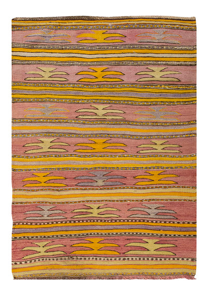 Vintage Turkish Kilim Rug, 3.01 x 5 ft, 92 x 138 cm