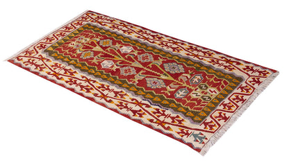 Vintage Turkish Kilim Rug, 3.1 x 5.4 ft, 96 x 163 cm