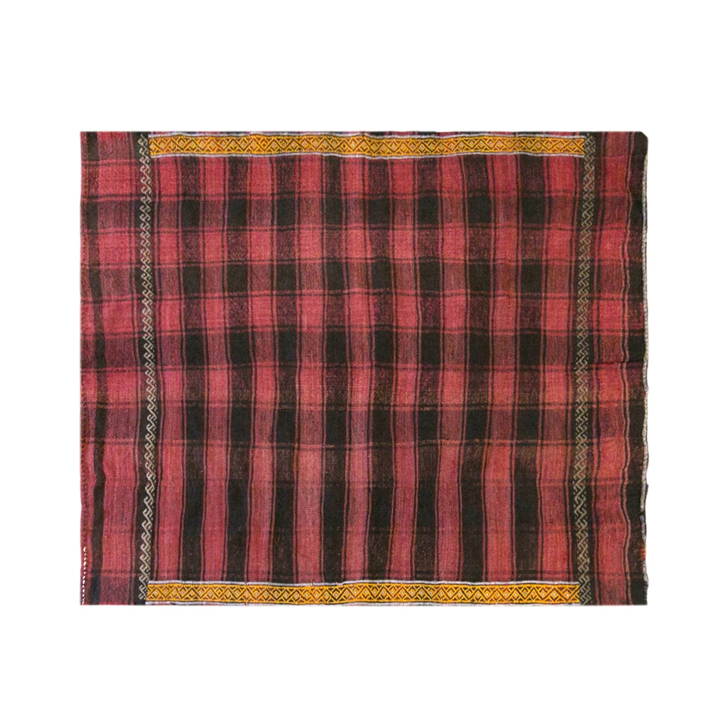Vintage Turkish Kilim Rug, 3.3 x 4.1 ft, 102 x 125 cm, Handwoven Wool Kilim