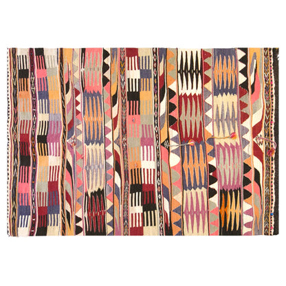 Vintage Turkish Kilim Rug, 3.3 x 5.9 ft, 102 x 180 cm, Handwoven Wool Kilim