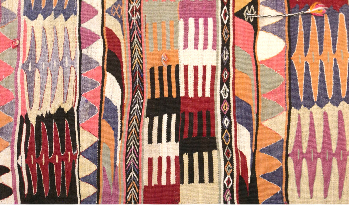 Vintage Turkish Kilim Rug, 3.3 x 5.9 ft, 102 x 180 cm, Handwoven Wool Kilim