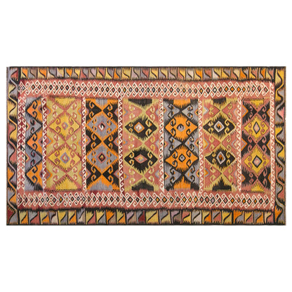Vintage Turkish Kilim Rug, 3.7 x 9.7 ft, 112 x 295 cm, Handwoven Wool Kilim