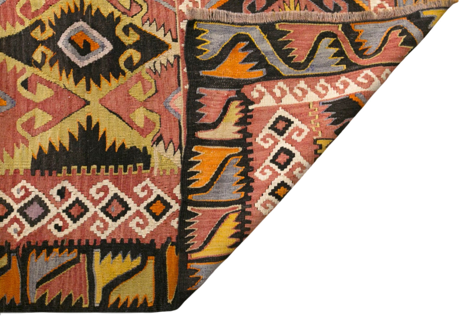 Vintage Turkish Kilim Rug, 3.7 x 9.7 ft, 112 x 295 cm, Handwoven Wool Kilim