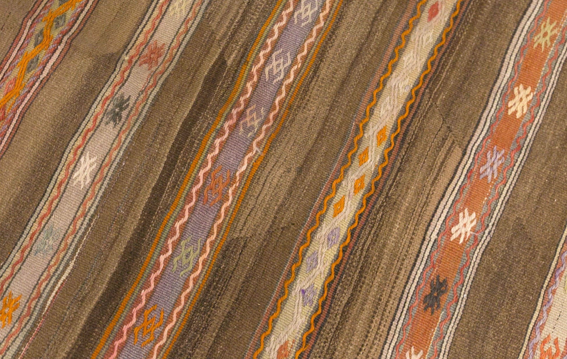 Vintage Turkish Kilim Rug, 4.0 x 7.1 ft, 122 x 215 cm, Handwoven Wool Kilim