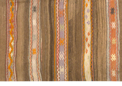 Vintage Turkish Kilim Rug, 4.0 x 7.1 ft, 122 x 215 cm, Handwoven Wool Kilim