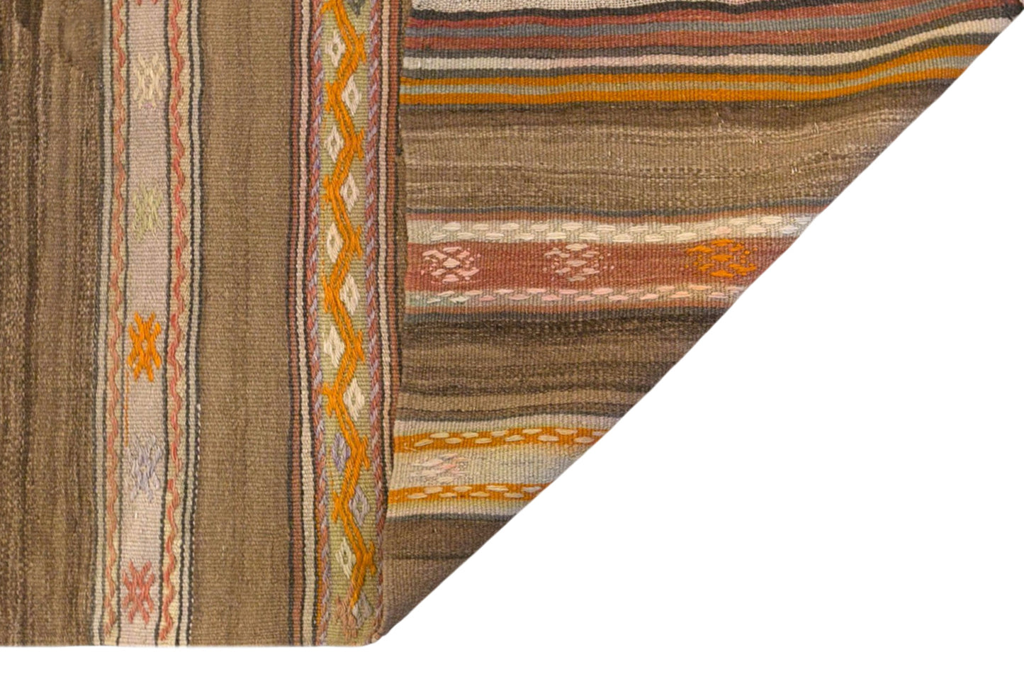 Vintage Turkish Kilim Rug, 4.0 x 7.1 ft, 122 x 215 cm, Handwoven Wool Kilim