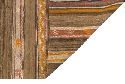 Vintage Turkish Kilim Rug, 4.0 x 7.1 ft, 122 x 215 cm, Handwoven Wool Kilim