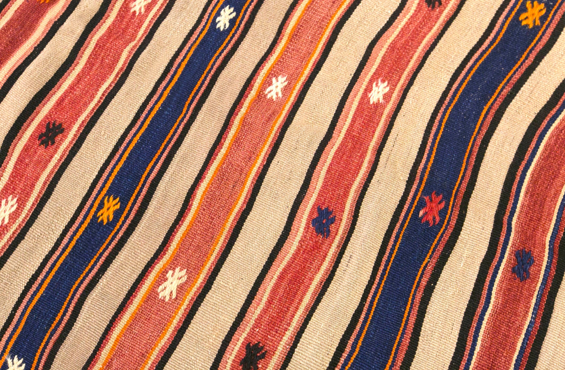 Vintage Turkish Kilim Rug, 4.2 x 8.2 ft, 127 x 250 cm, Handwoven Wool Kilim