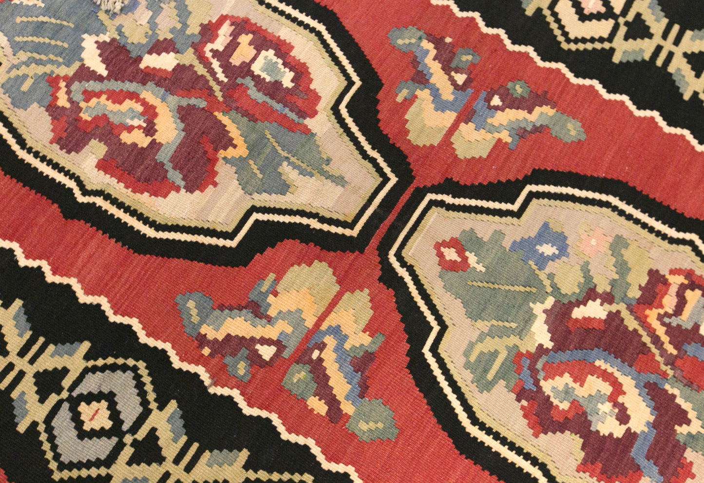 Vintage Turkish Kilim Rug, 4.3 x 7.2 ft, 130 x 220 cm, Handwoven Wool Kilim