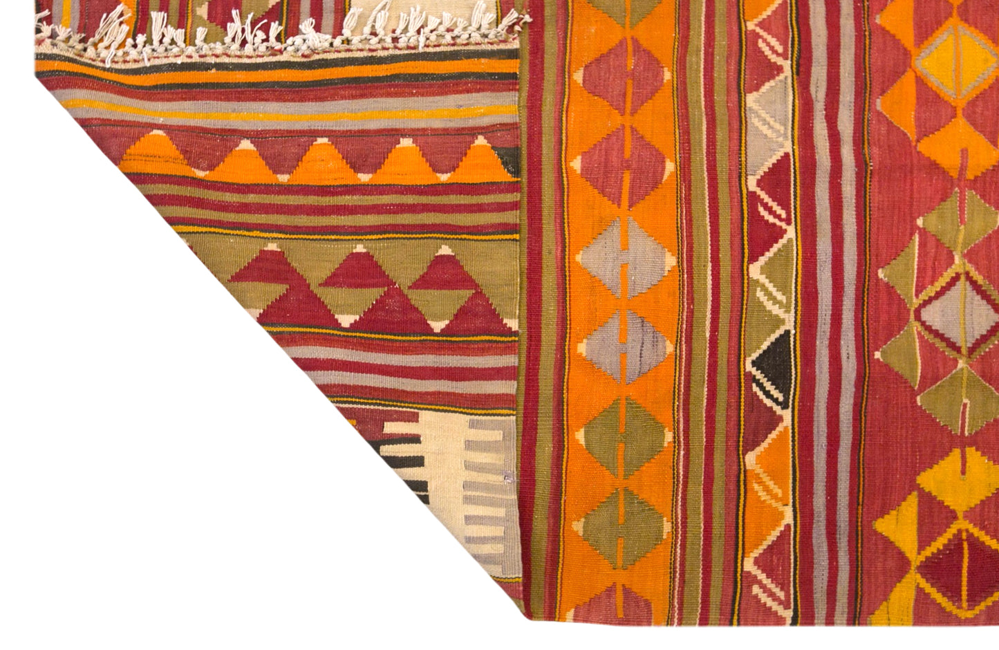 Vintage Turkish Kilim Rug, 4.4 x 6.7 ft, 135 x 205 cm, Handwoven Wool Kilim