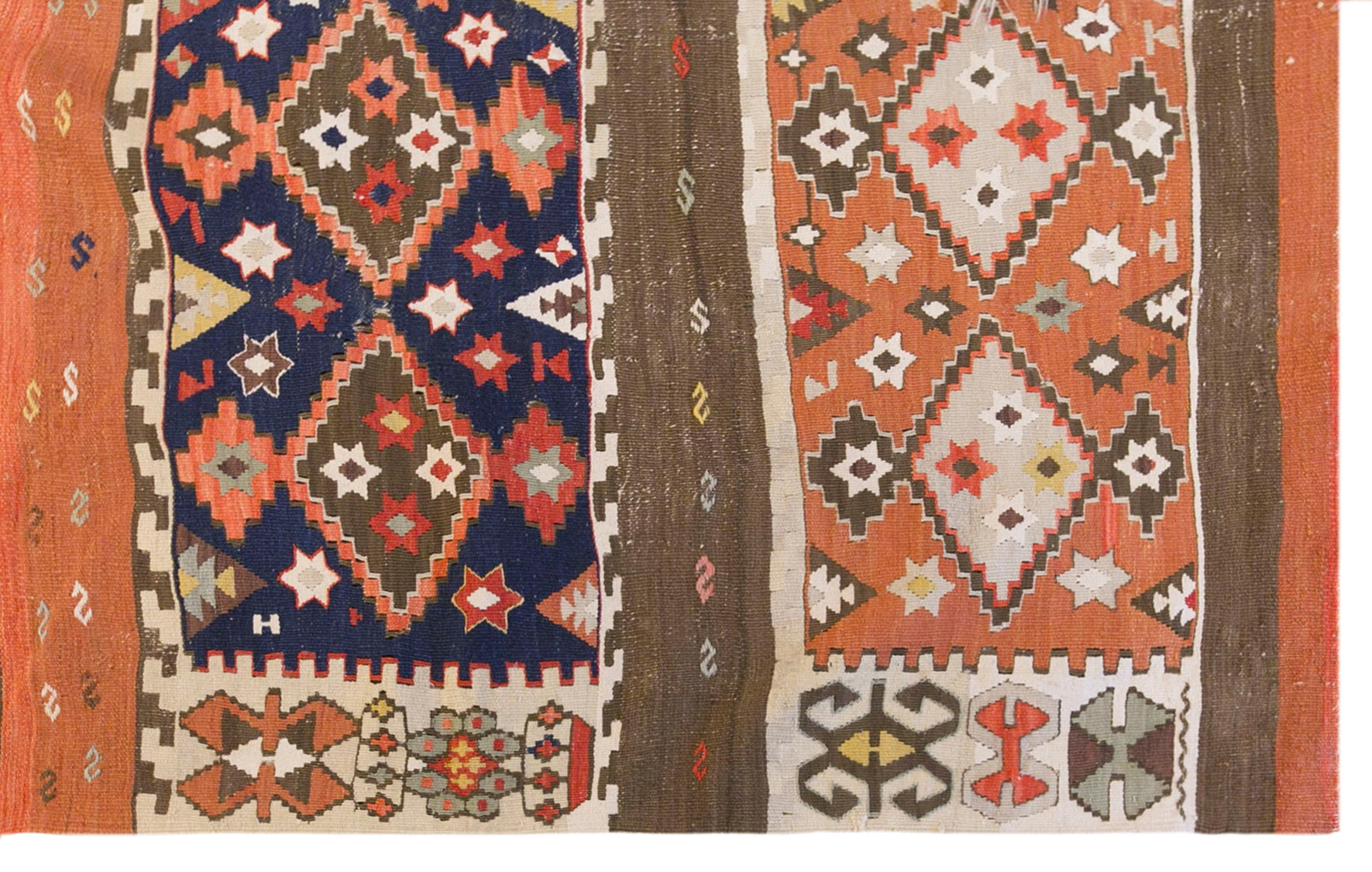 Vintage Turkish Kilim Rug, 4.7 x 12.8 ft, 142 x 390 cm, Handwoven Wool Kilim