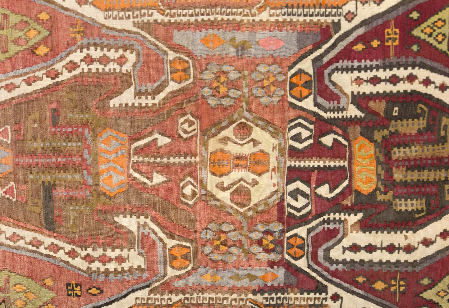 Vintage Turkish Kilim Rug, 4.7 x 6.7 ft, 142 x 205 cm, Handwoven Wool Kilim