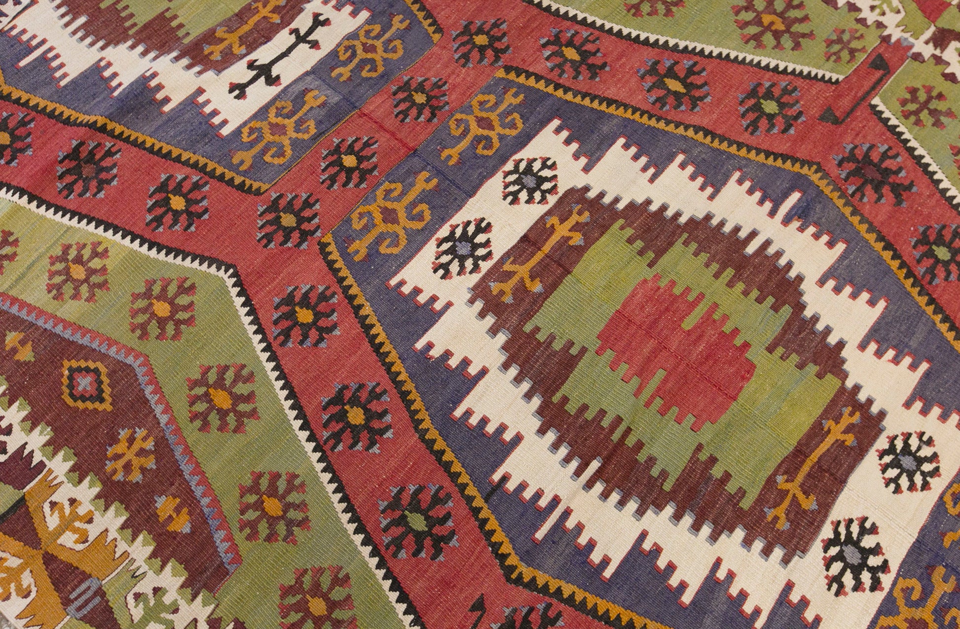 Vintage Turkish Kilim Rug, 4.8 x 10.5 ft, 147 x 320 cm, Handwoven Wool Kilim