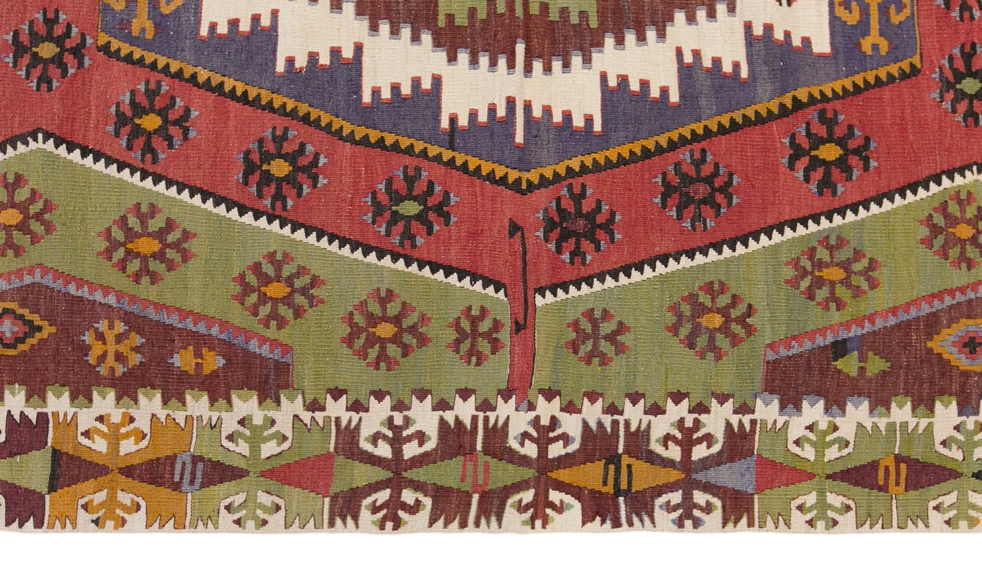 Vintage Turkish Kilim Rug, 4.8 x 10.5 ft, 147 x 320 cm, Handwoven Wool Kilim