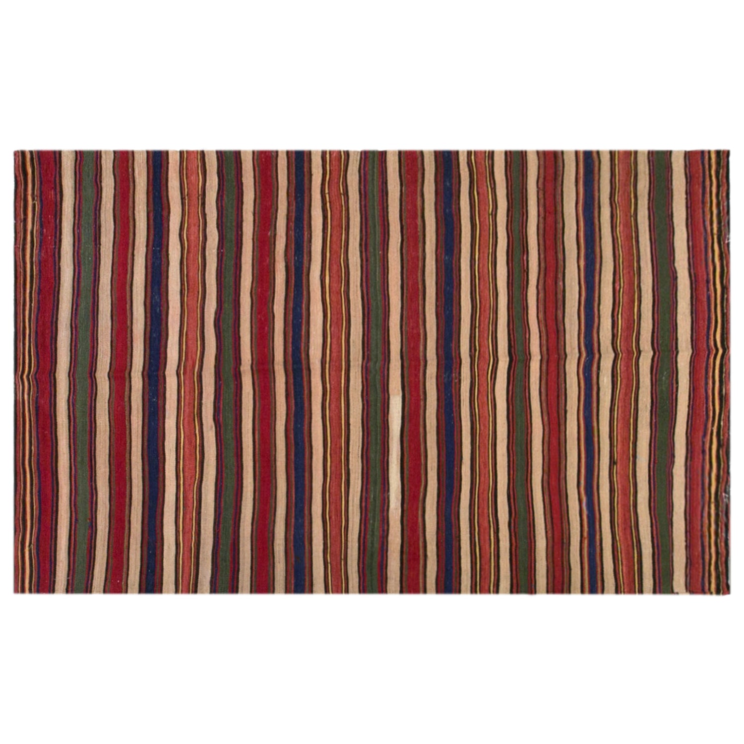 Vintage Turkish Kilim Rug, 4.8 x 8.1 ft, 147 x 248 cm, Handwoven Wool Kilim