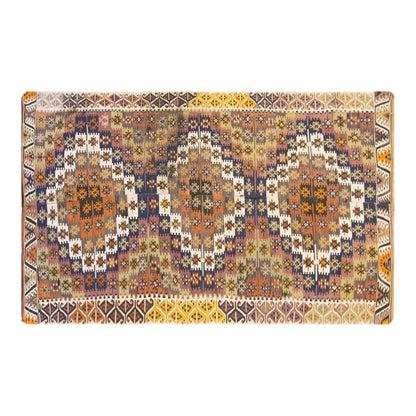 Vintage Turkish Kilim Rug, 4.9 x 12.5 ft, 150 x 380 cm, Handwoven Wool Kilim