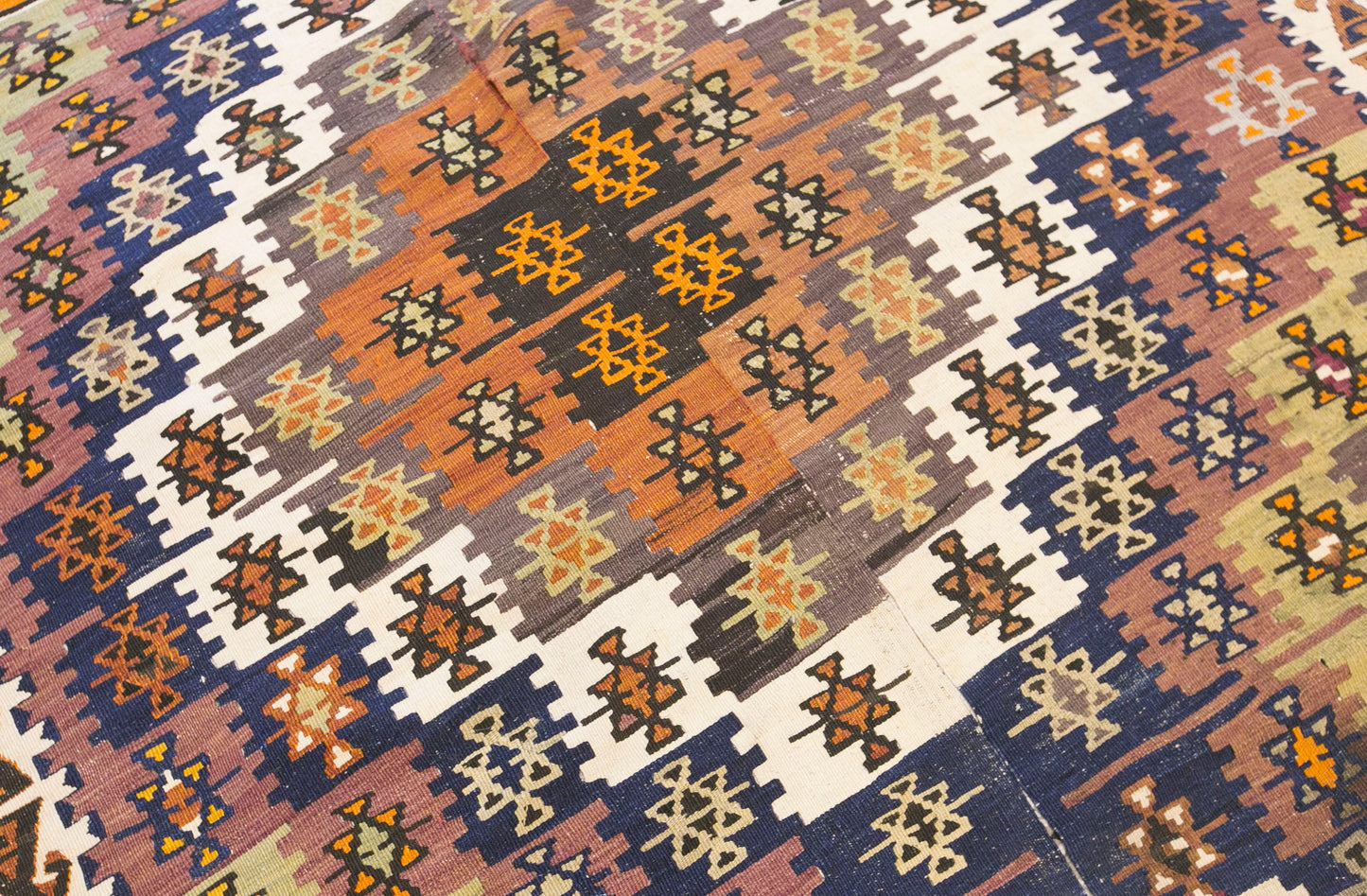 Vintage Turkish Kilim Rug, 4.9 x 12.5 ft, 150 x 380 cm, Handwoven Wool Kilim