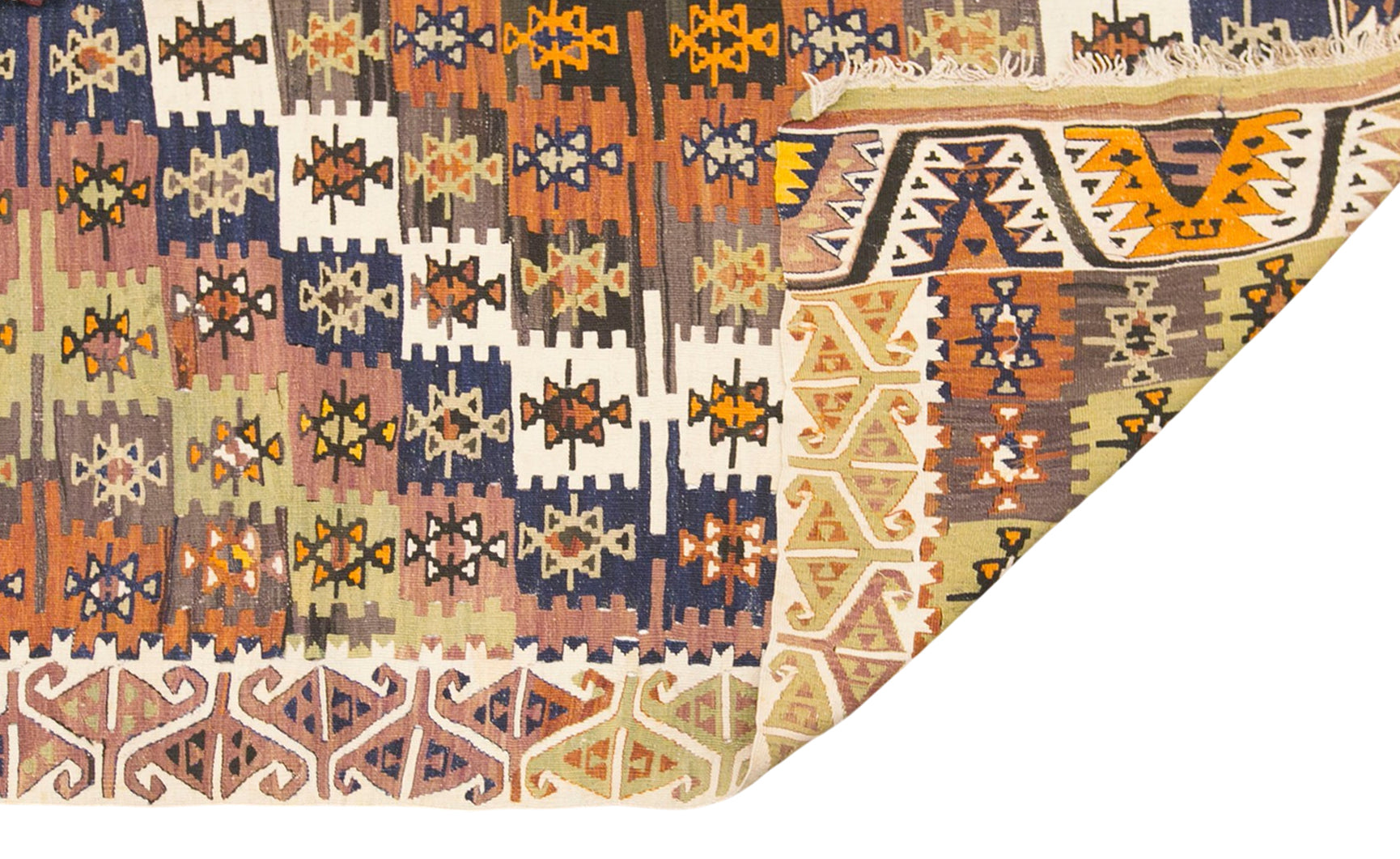 Vintage Turkish Kilim Rug, 4.9 x 12.5 ft, 150 x 380 cm, Handwoven Wool Kilim