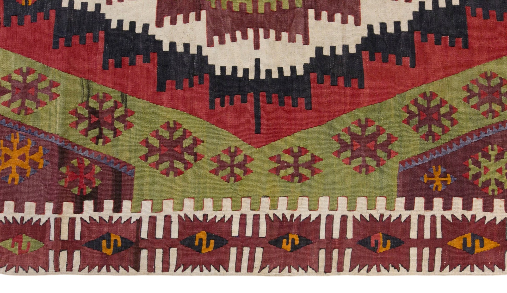 Vintage Turkish Kilim Rug, 4.9 x 13.9 ft, 150 x 425 cm, Handwoven Wool Kilim