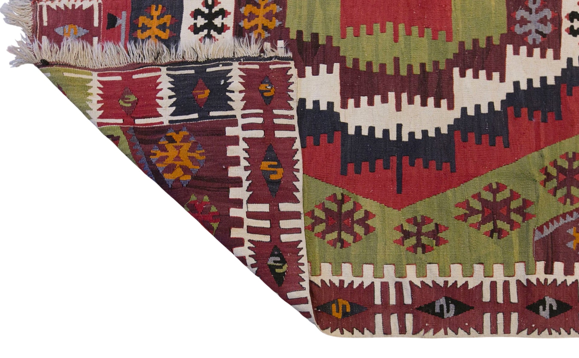 Vintage Turkish Kilim Rug, 4.9 x 13.9 ft, 150 x 425 cm, Handwoven Wool Kilim