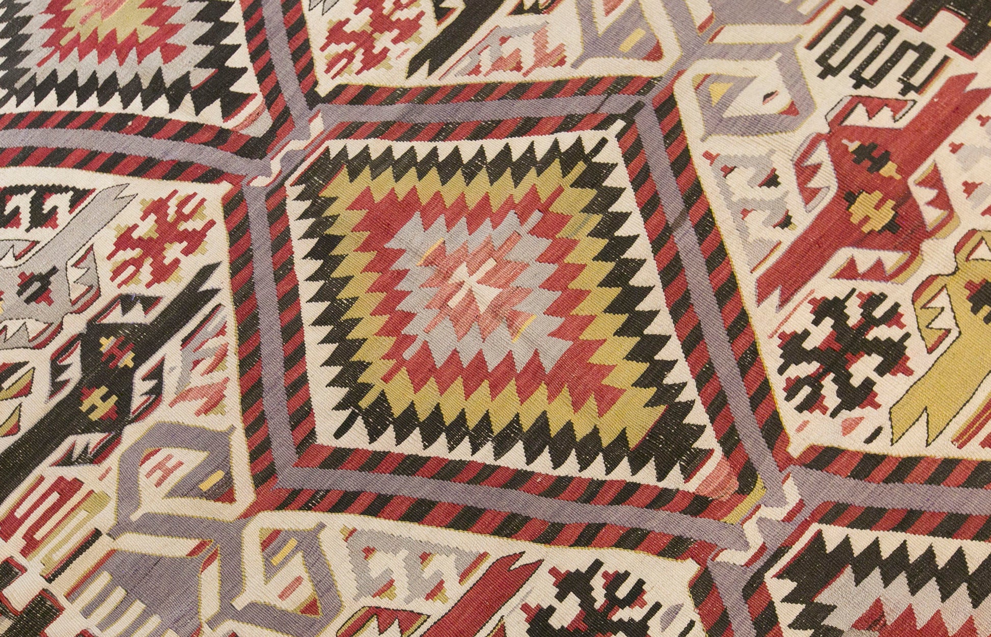 Vintage Turkish Kilim Rug, 5.1 x 11.2 ft, 155 x 340 cm, Handwoven Wool Kilim
