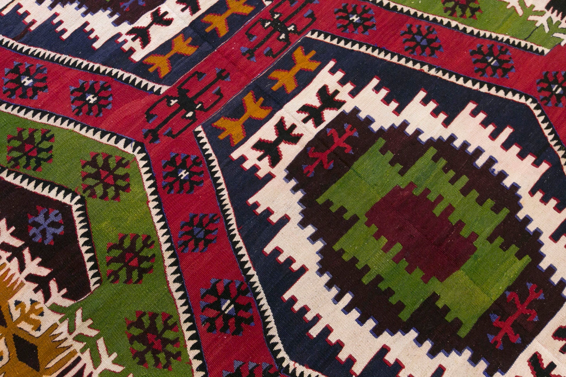 Vintage Turkish Kilim Rug, 5.1 x 11.3 ft, 155 x 345 cm, Handwoven Wool Kilim