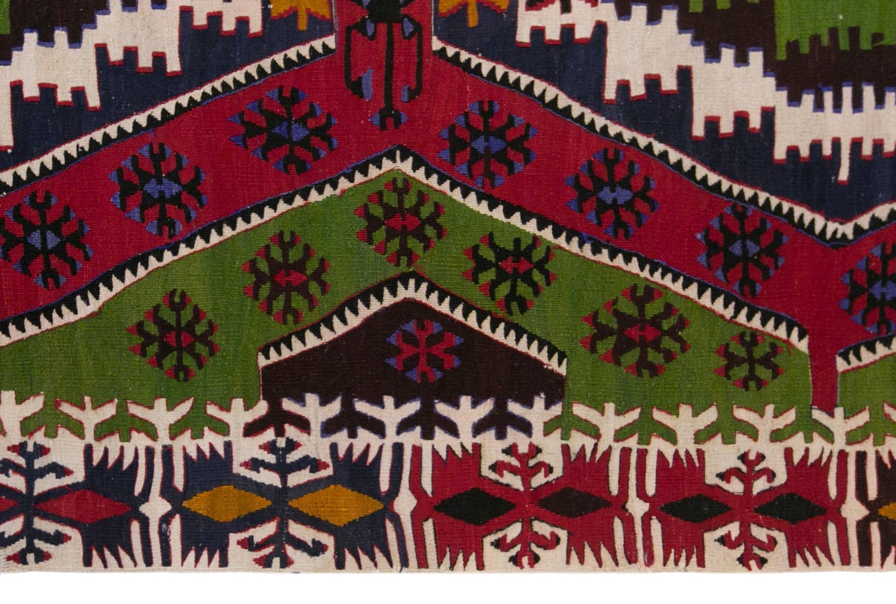 Vintage Turkish Kilim Rug, 5.1 x 11.3 ft, 155 x 345 cm, Handwoven Wool Kilim