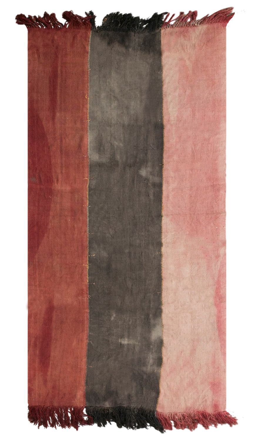 Vintage Turkish Kilim Rug, 5.1 x 11 ft, Handwoven Wool Striped Anatolian Rug
