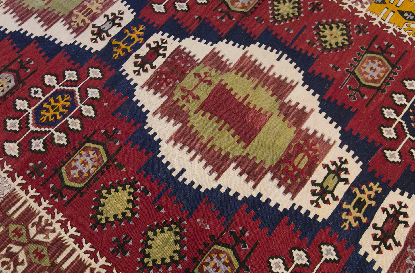 Vintage Turkish Kilim Rug, 5.1 x 13.6 ft, 155 x 415 cm, Handwoven Wool Kilim